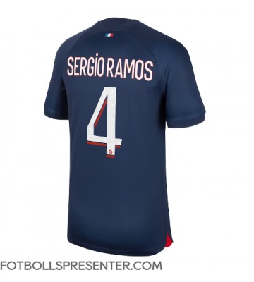 Paris Saint-Germain Sergio Ramos #4 Hemma Matchtröja 2023-24 Kortärmad
